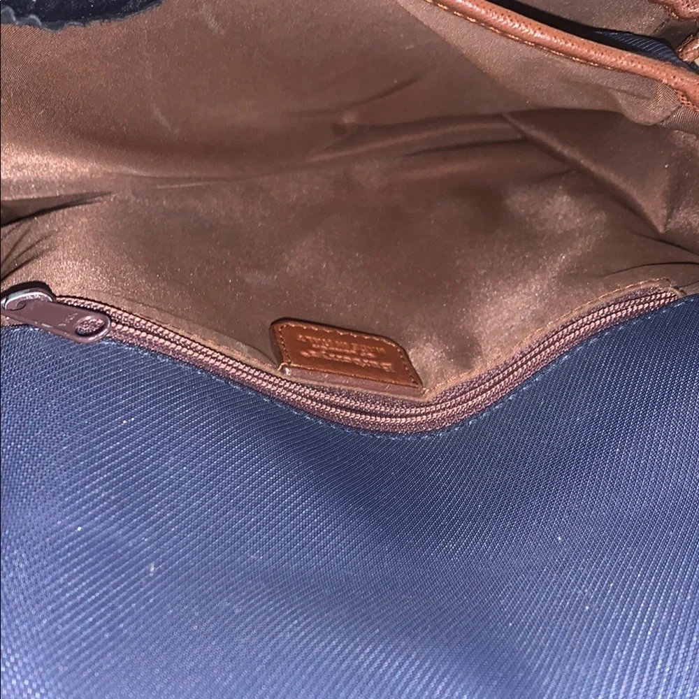 Vintage Burberrys of London Navy and Brown Crossbody Bag - Picture 9 of 11